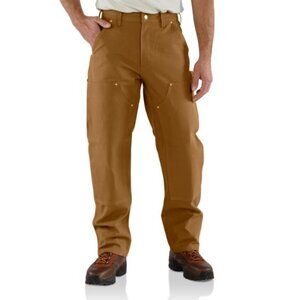 Brown Loose Fit Firm Duck Double-Front Utility Work Pant 38x32